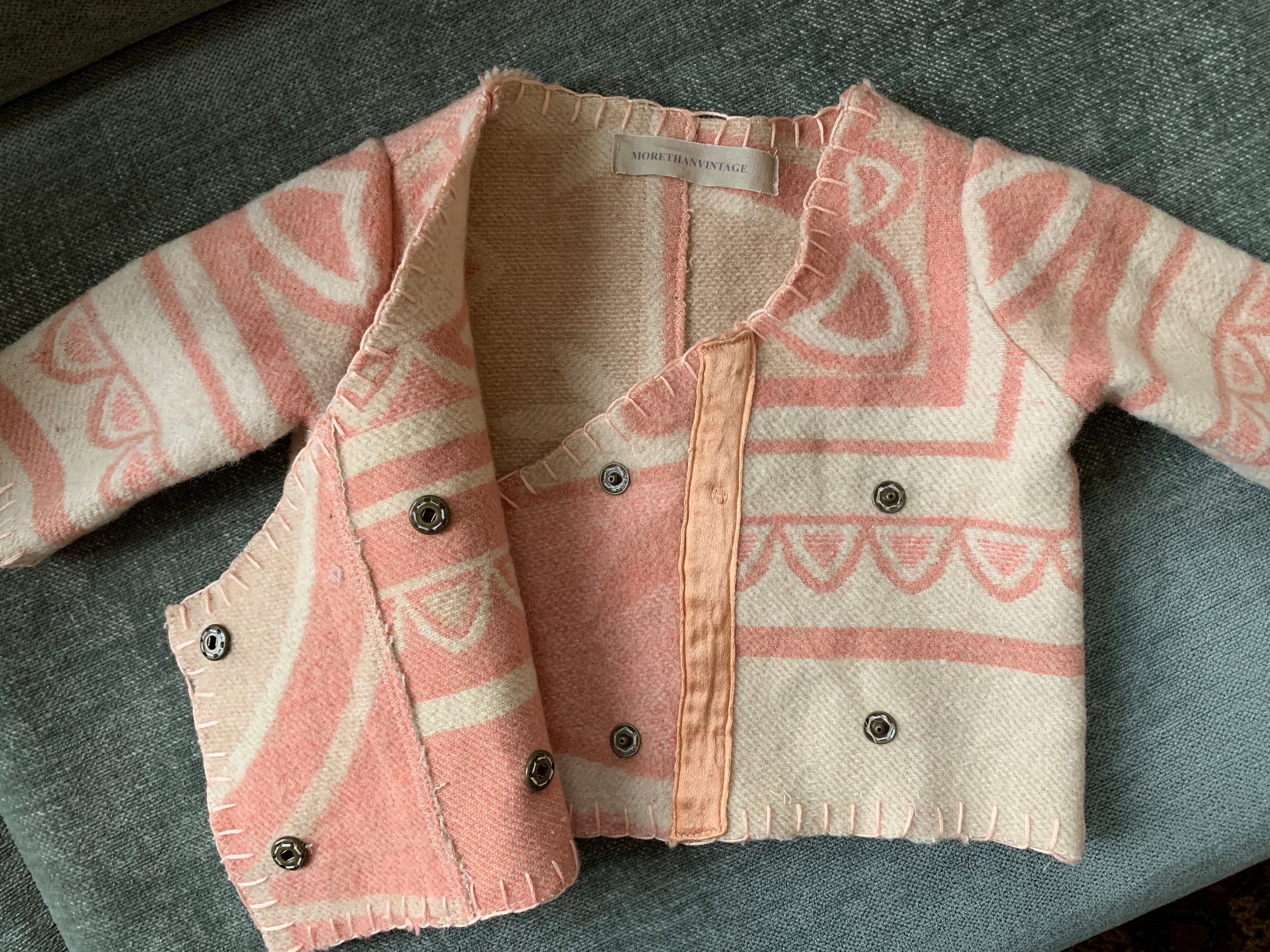 Girls jacket baby jacket blanket coat hand tailored handmade
