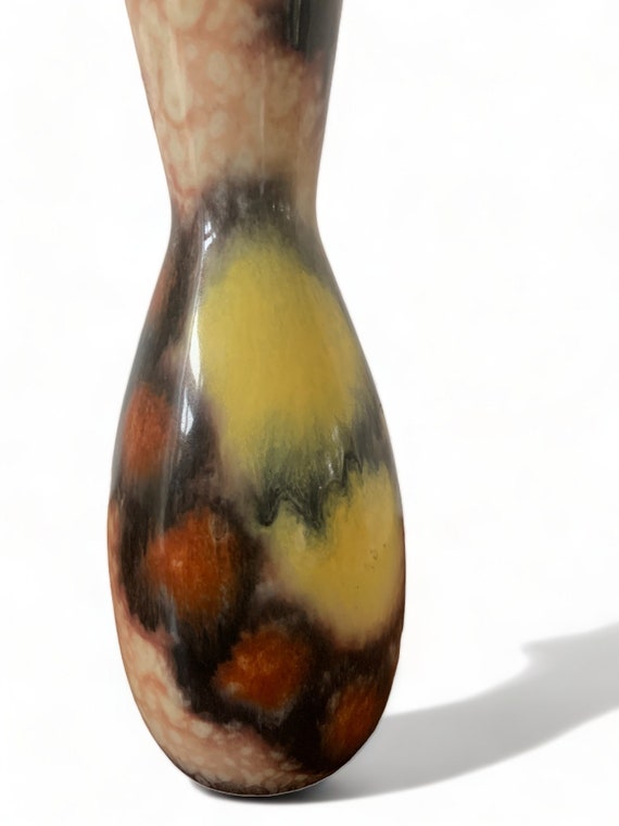 Vintage vase | Art Deco style | marbled | colorful | small vase | sixties | 433