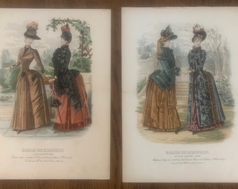 Carteles de moda francesa: Paris Journal des Demoiselles, ca 1900