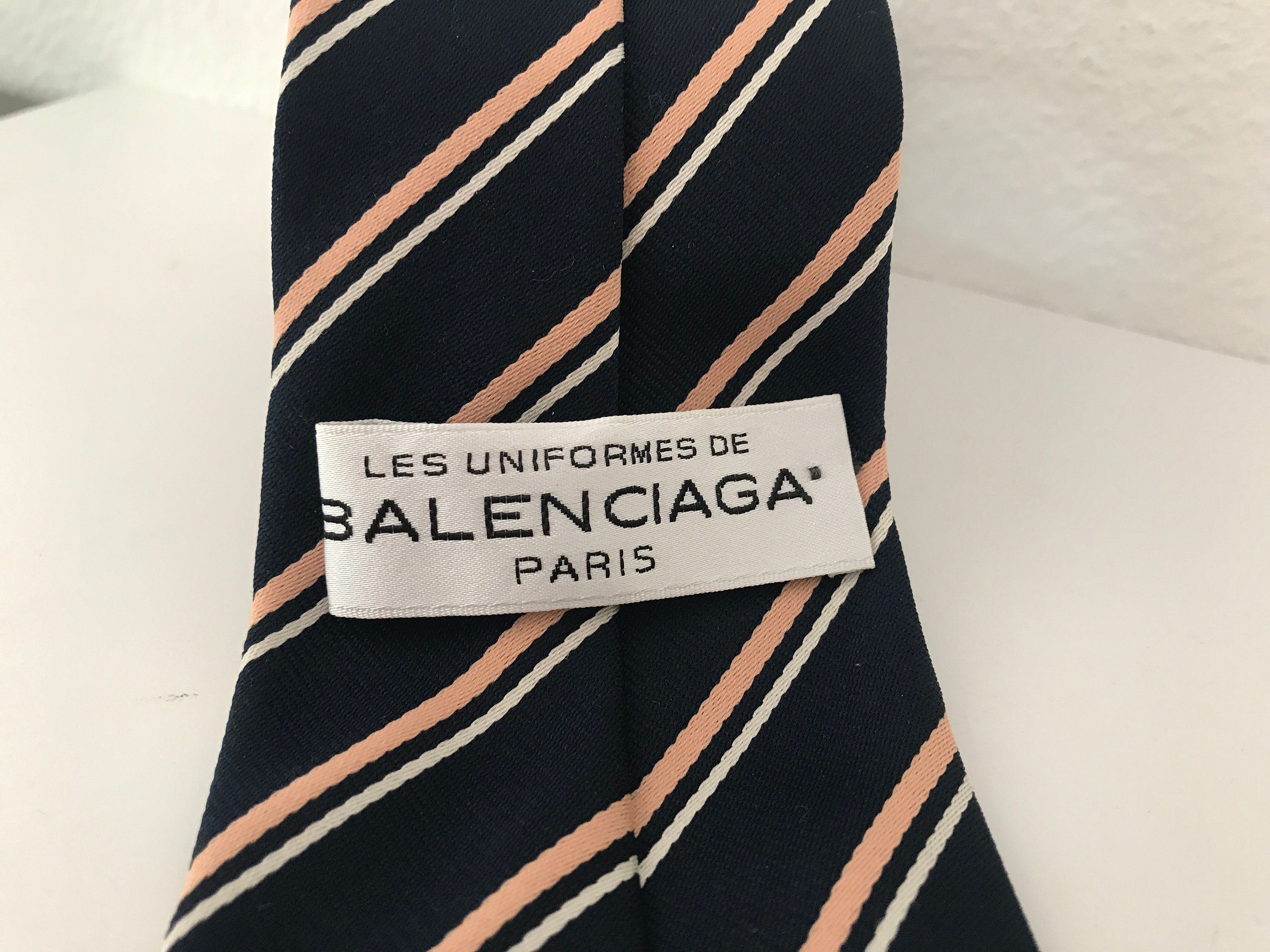 Vintage tie | Balenciaga | polyester | stripes | designer | France ...