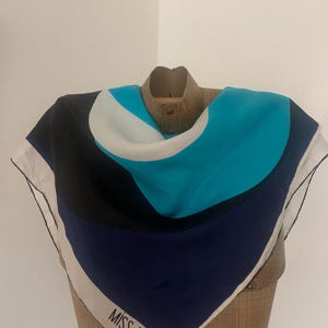 Vintage silk scarf | Miss Balmain scarf | vintage designer scarf | silk foulard | Paris scarf | France | designer | hand rolled seams