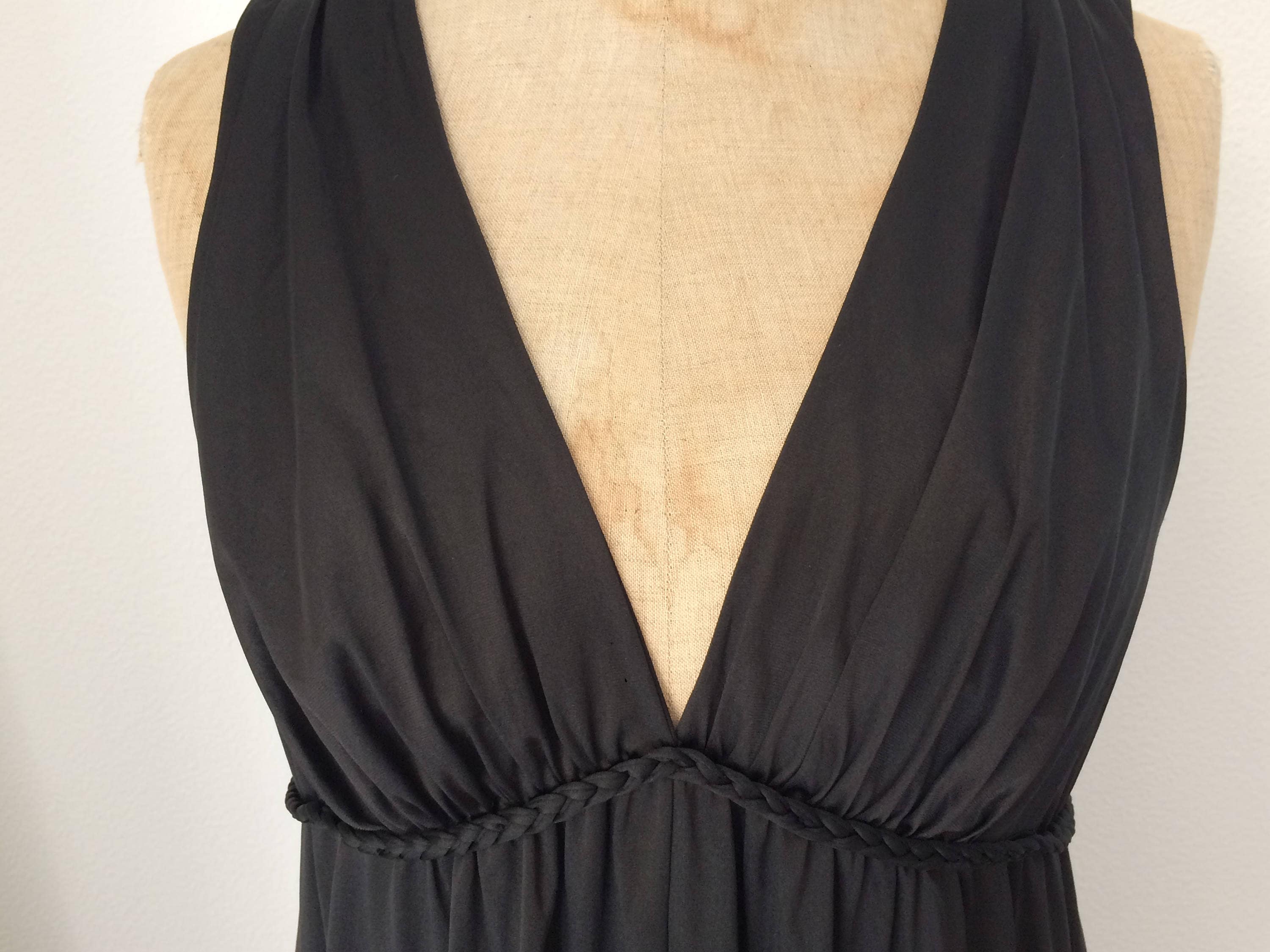Vintage Vanity Fair black maxi night gown, size XS or S