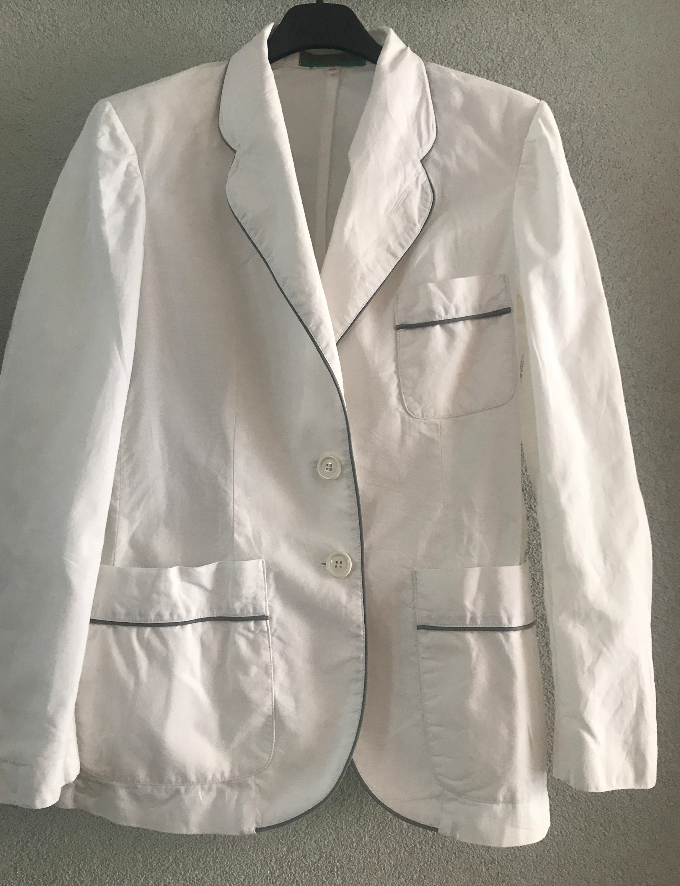 Vintage Daniel Hechter | colbert | white linen jacket | blazer ...