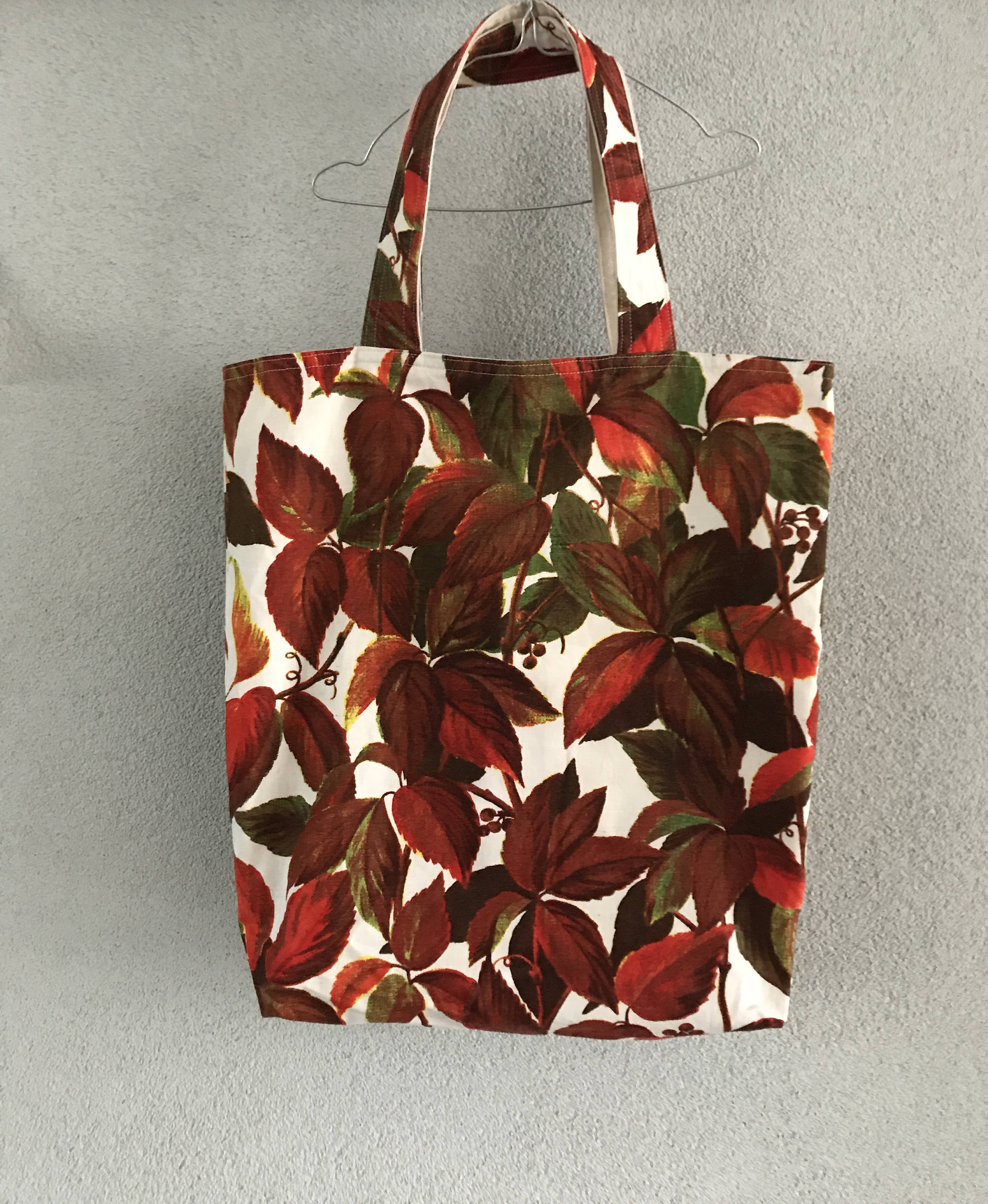 Handmade tote bag shopping bag Boussac fabric canvas tote bag
