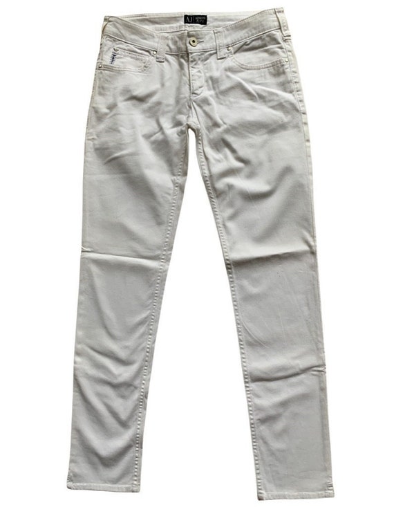 Vintage Armani Jeans | jeans | white denim | cotton | nineties | small size | size 27