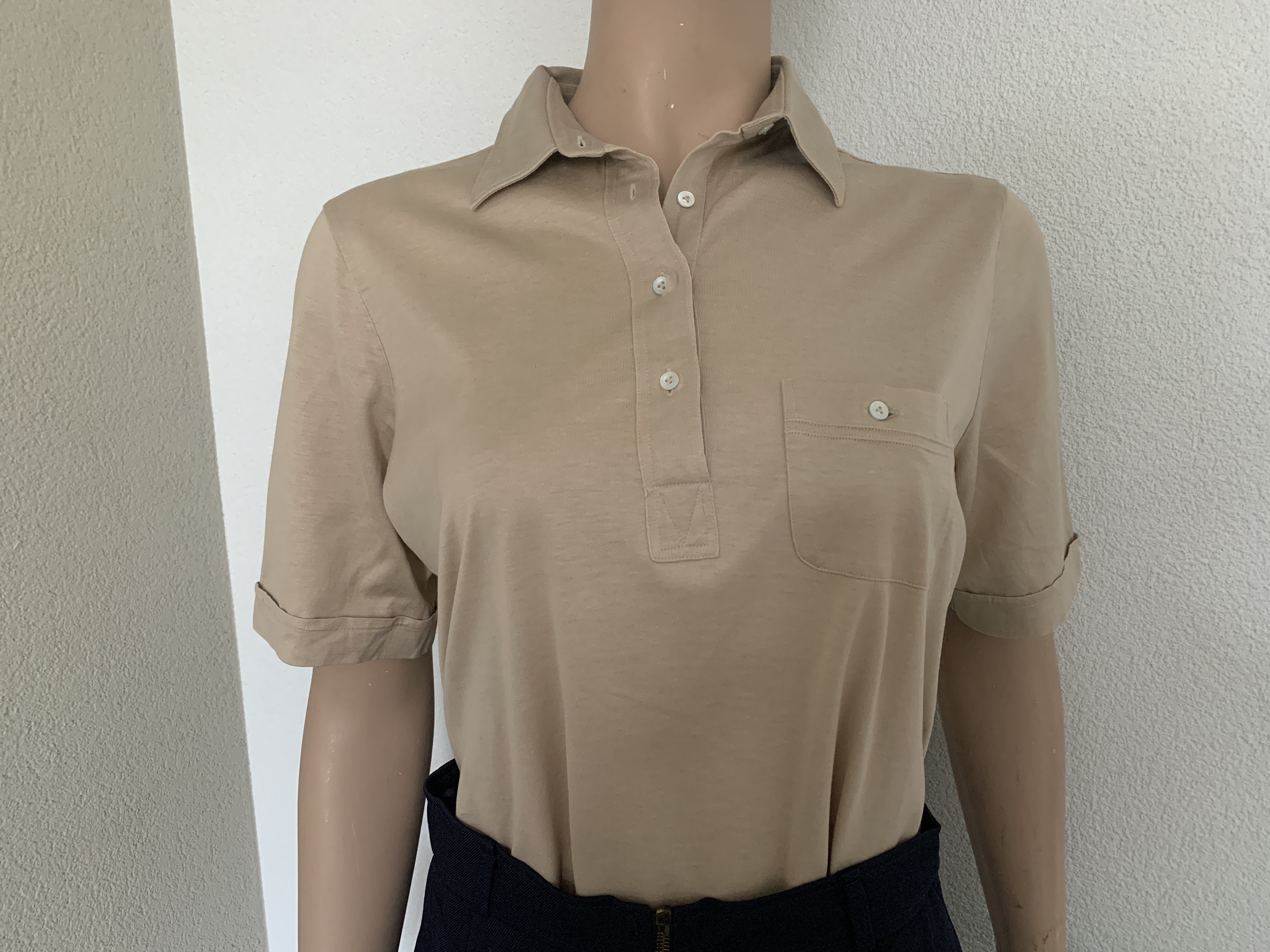 Vintage polo shirt Lady van Laack royal cotton top t shirt