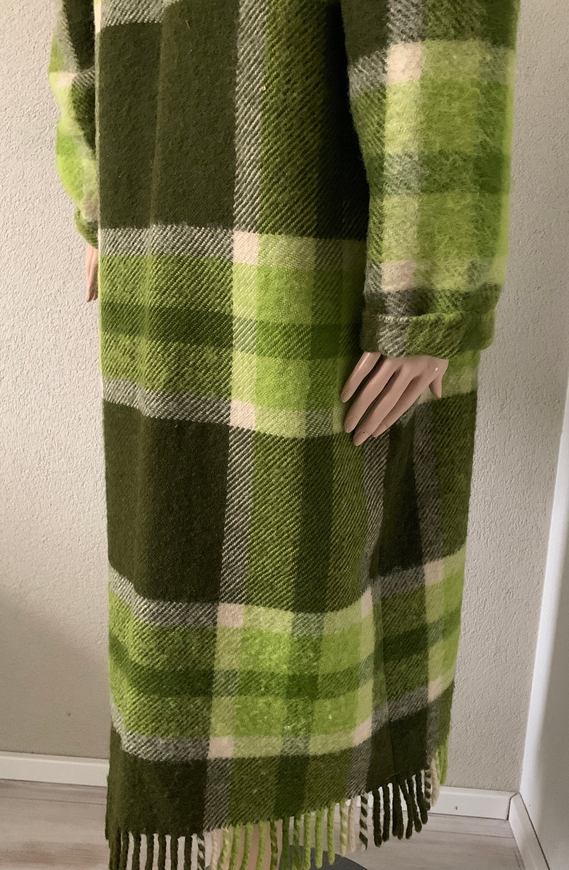 Handmade Hand tailored blanket coat jacket blanket coat wool