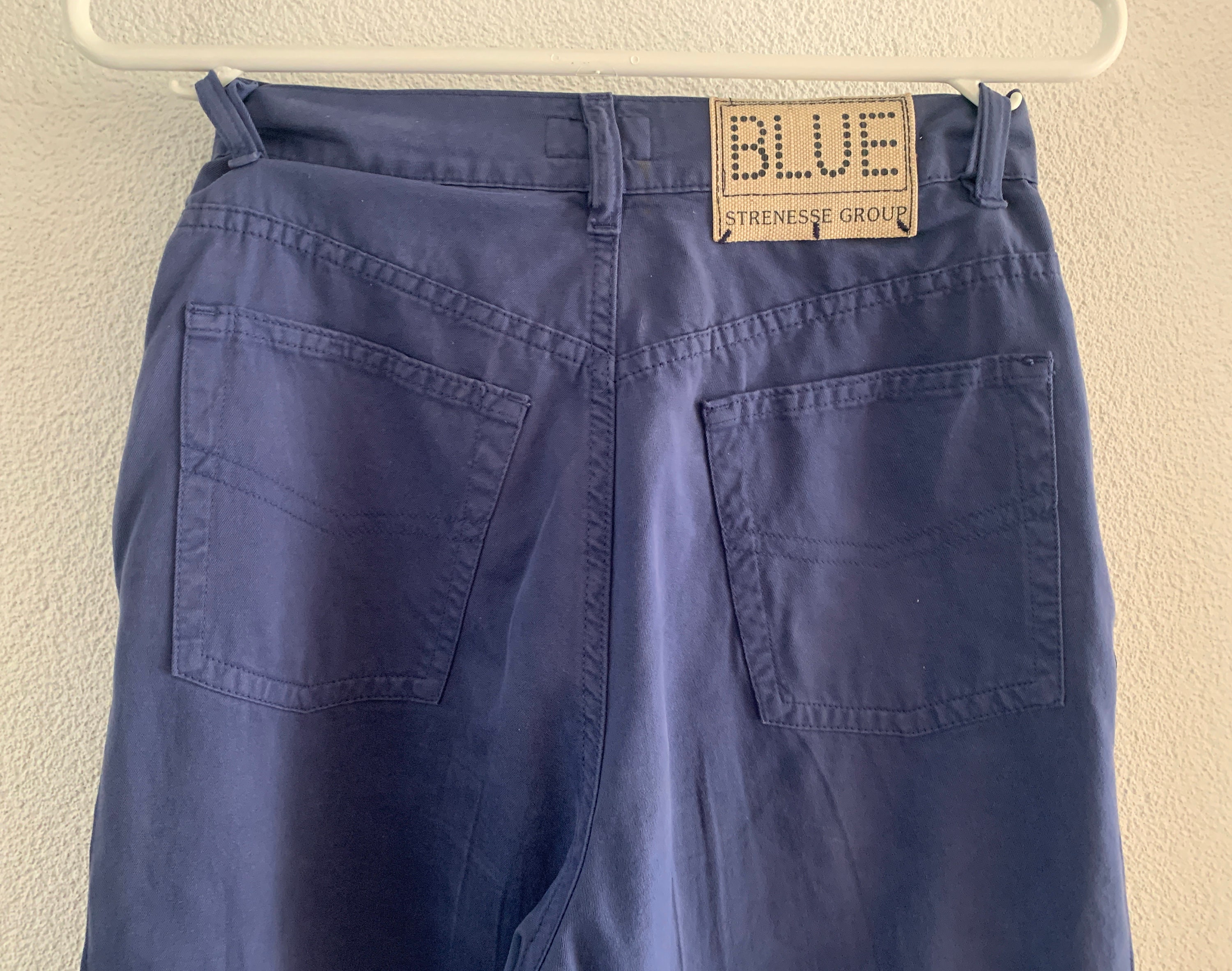 Vintage broek | Strenesse | Blue | high waist | cotton | small size ...