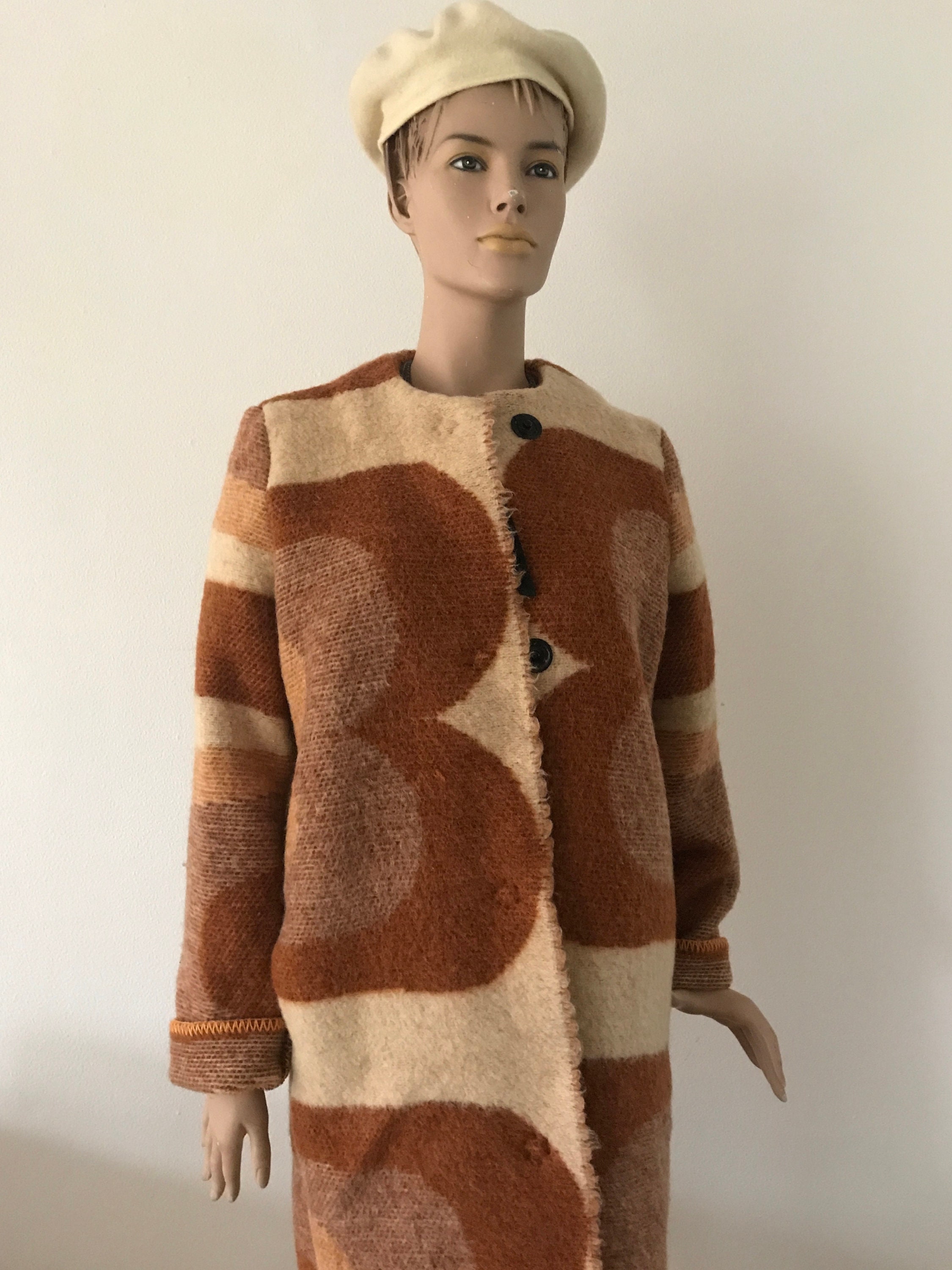 Handmade coat | blanket coat | jacket | blanketcoat | wool | sixties ...