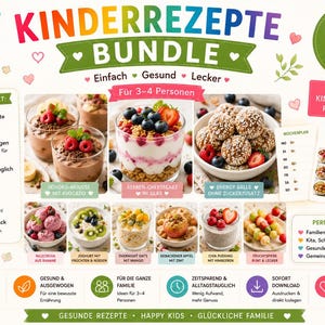 25 Kids' Recipes Bundle PDF: Cooking and Baking with Children - Snacks, Ice Cream & Smoothies for Picky Eaters (Ages 2-8)