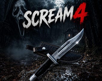 Scream Movie Replica Knife: Bloody Ghostface Buck 120, Real Blade