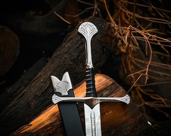 Anduril Sword Replica & Flame of the West Sword Replica Set with Scabbards Handmade Stainless Steel Fantasy Collectible