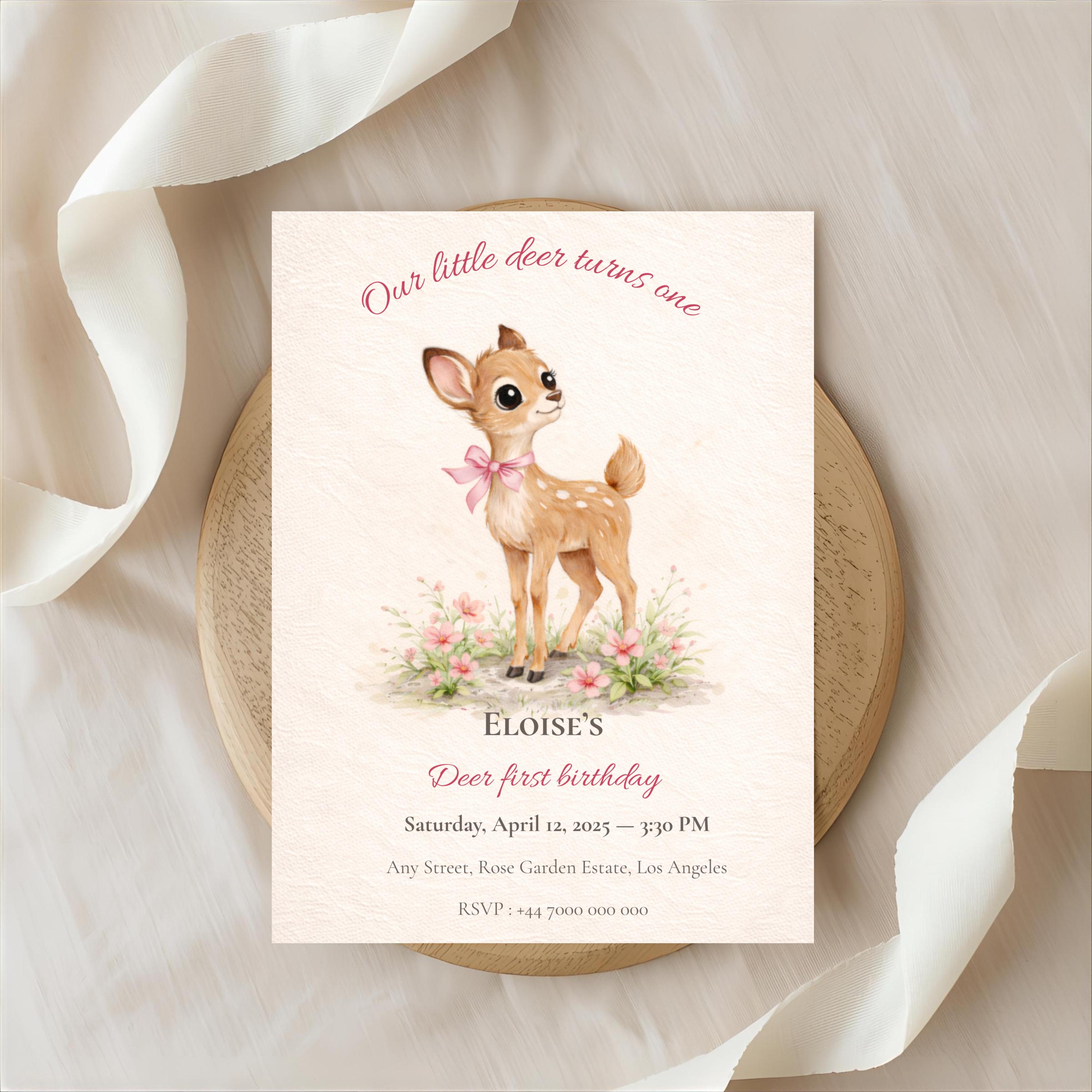 Carte De Vœux Vierge Avec Cerf échaud - Anniversaire Et Toutes Occasions - Marque Anness - Avec Enveloppe