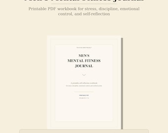Mäns mentala träningsdagbok | Stoisk stresslindringshäfte (digital nedladdning)