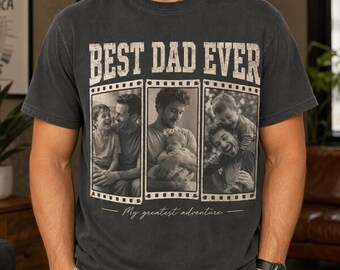 Custom Photo Collage Homage Dad Tee, Personalized Best Dad Ever Shirt, Est 2026 Dad Shirt, Custom Photo Father's Day Gift, Gift for Dad