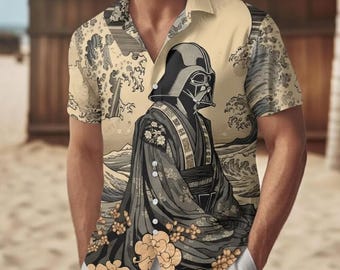 Camisa hawaiana de Darth Vader de StarWars, camisa hawaiana de Darth Vader de Japón, camisa hawaiana de verano de StarWars, regalo a juego para él en Disneytrip 2026