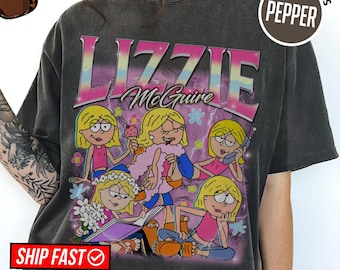 Lizzie McGuire Bootleg Shirt, Disneyland Lizzie McGuire Shirt, Cartoon Lizzie McGuire Homage Shirt