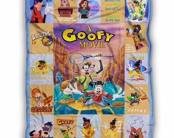Manta de la película Goofy / Manta polar de Goofy Max Goofy / Manta de Mickey y sus amigos / Manta de Disneyland para cama, sofá o sofá