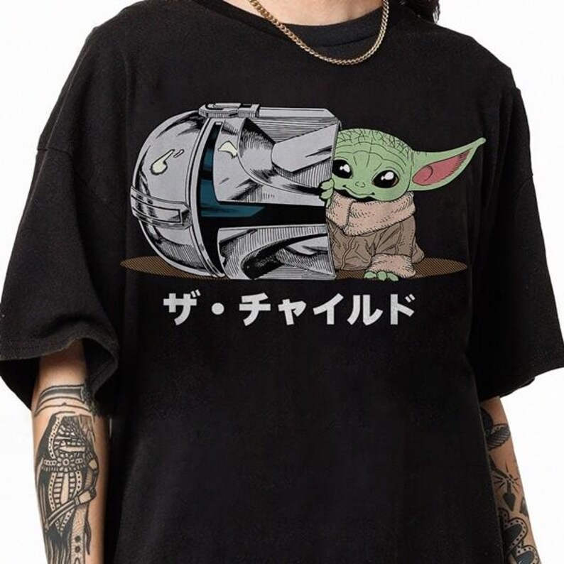 StarWars The Mandalorian Mando and Baby Yoda T-Shirt, StarWars Villain Tee, Revenge of the Sith Shirt, Vintage Galaxy’s Edge, Father Day T Bild 3