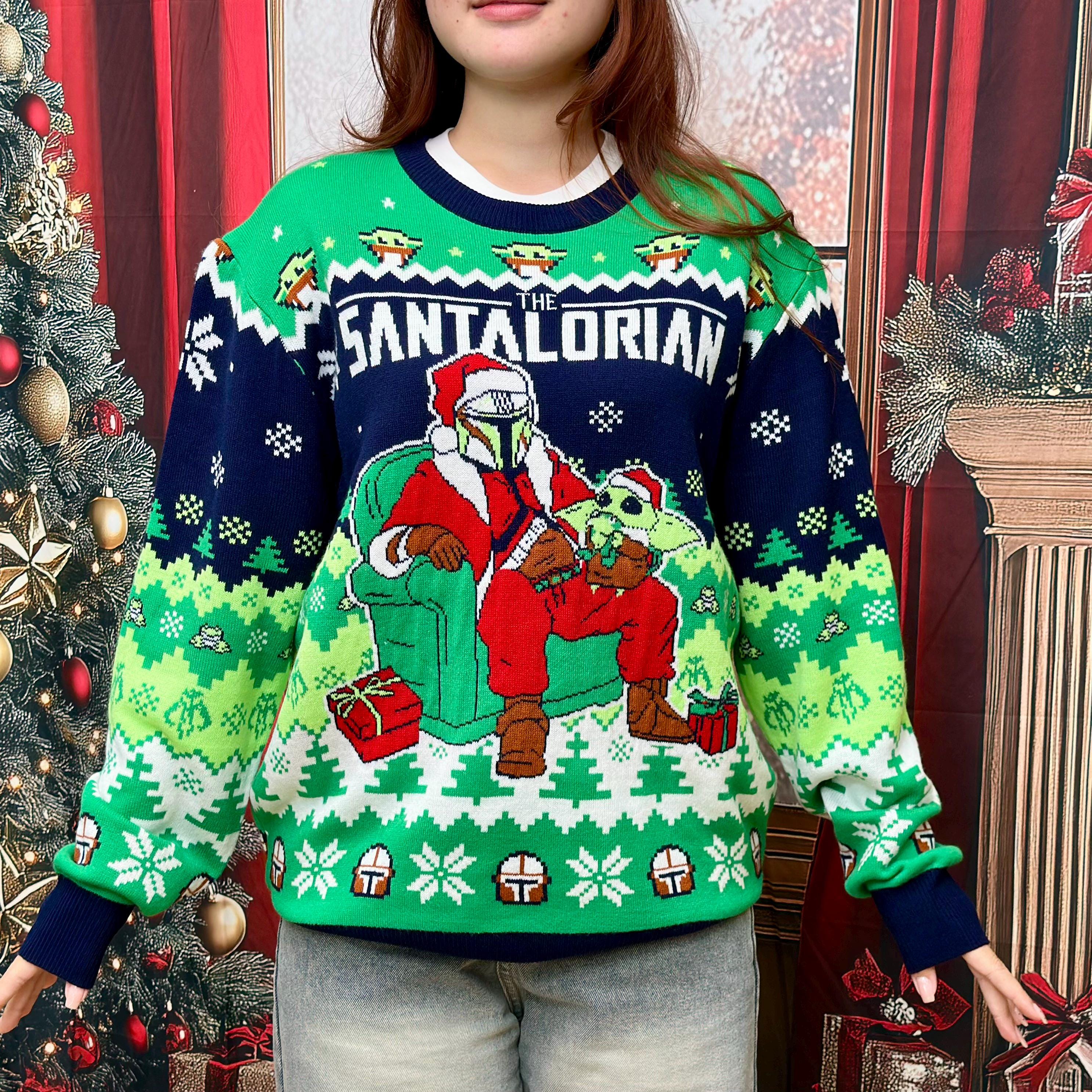 Discover Christmas Vacation Knitted Ugly Sweater, The Santalorian Mandalorian Where Do You Think Tree That Big Knitted Ugly Christmas,Xmas Gifts 2025