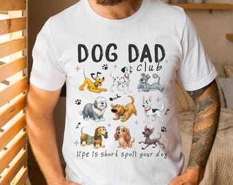 Retro 90s DisneyDogs Dad Shirt, Dog Mom Dog Dad Club Tee, Dogs Lover Gift, Disneyland Family Trip Outfit, Father's Day Gift