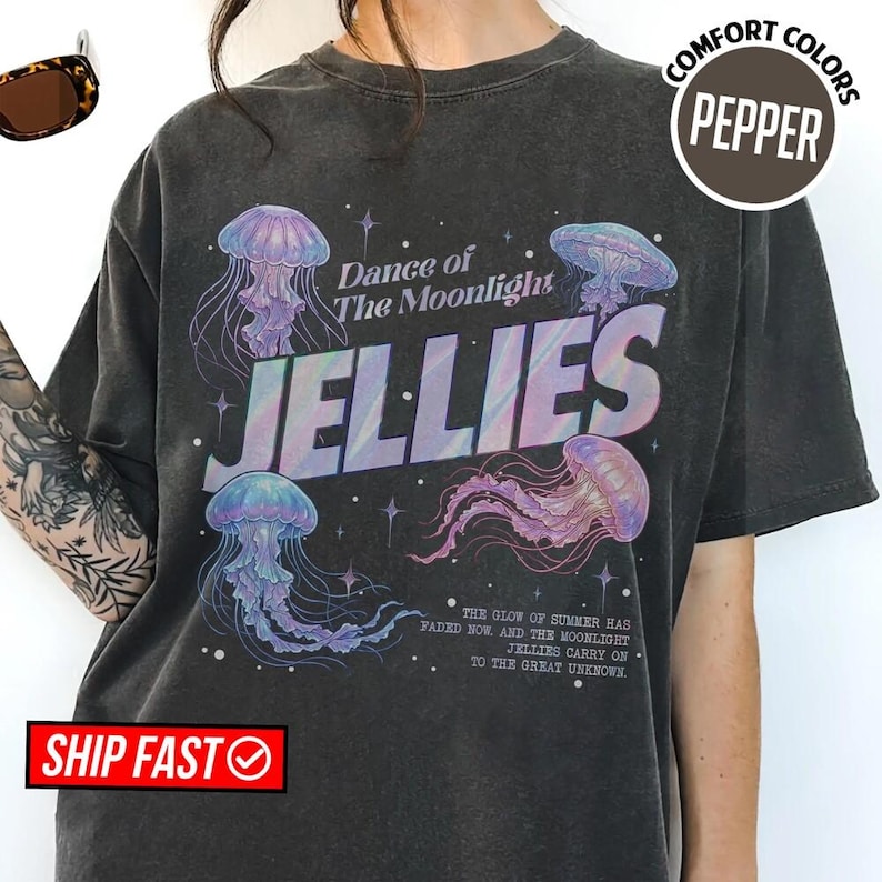 Dance of the Moonlight Jellies Stardew Valley Comfort Colors Shirt, Pelican Town Shirt, Gamer Gift image 1
