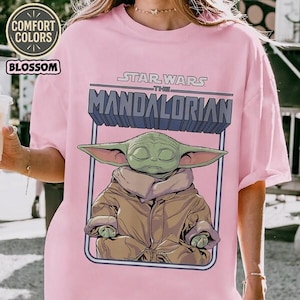 StarWars The Mandalorian Mando and Baby Yoda Shirt, StarWars Zen Meditation, Revenge of the Sith Shirt, Vintage Galaxys Edge, Father Day Tee image 2