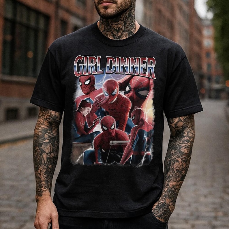 Peter Parker Tom Holland Spider Hero Movie Vintage Bootleg 90s Shirt, A Brand New Day Tee, MCU Superhero Tee, Disneyworld Trip image 5