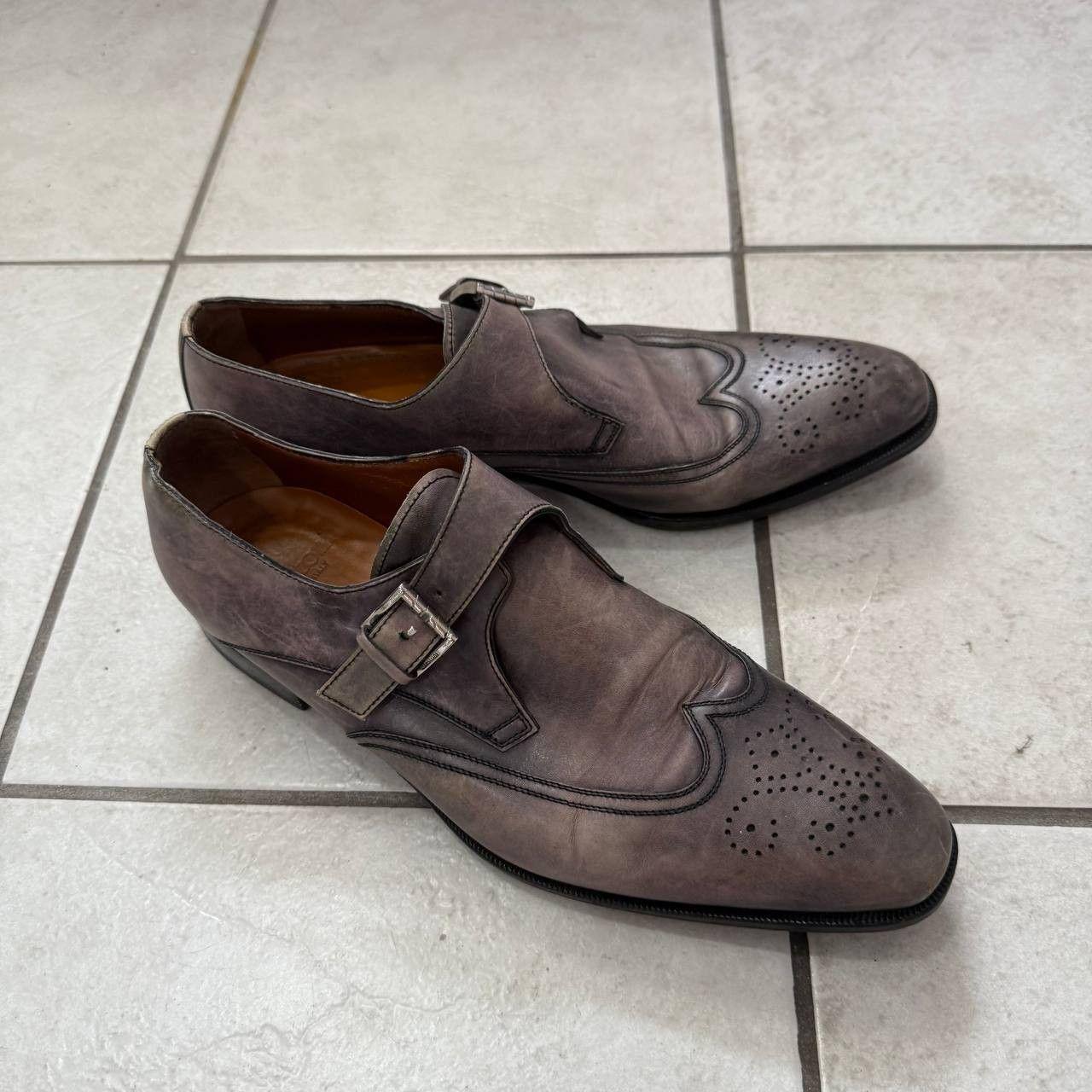 A. Testoni Brown Leather Monk Strap Dress Shoes with Buckle Made In Italy 9 $_57.JPG?set_id=880000500F main image 2