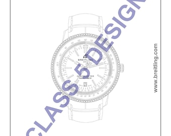 Architectural Illustration of Breitling Navitimer, 45mm