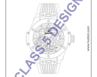 Architectural Illustration of Hublot Big Bang MECA-10, 45mm