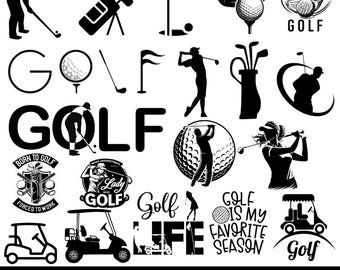Golf SVG PNG Bundle, Sport Clipart, Cricut Silhouette Dateien