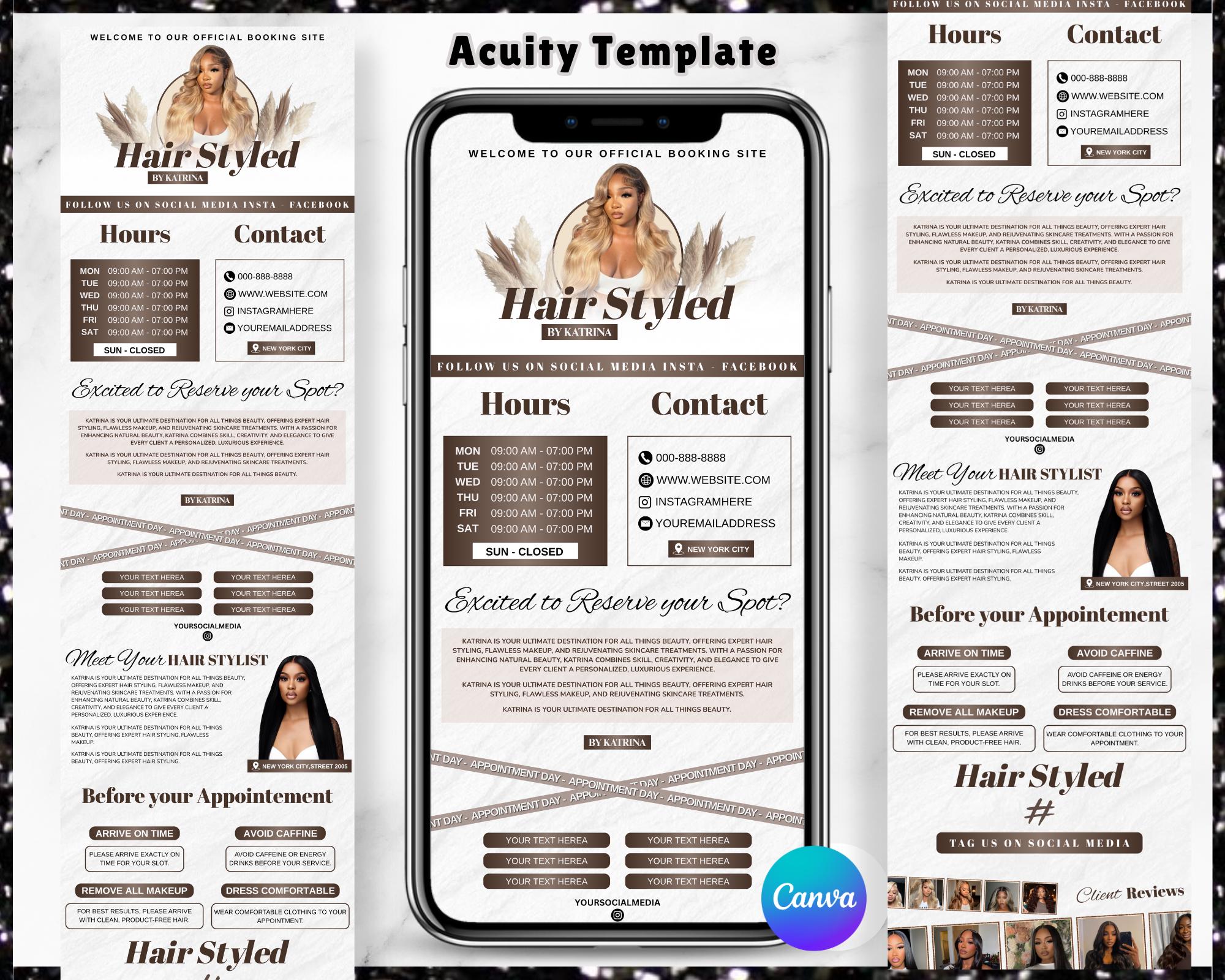 Acuity Scheduling Template, Acuity Booking Site, Acuity Scheduling ...