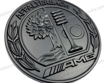 Black 3D AMG Logo Emblem for Mercedes Benz 57mm 64mm metal adhesive