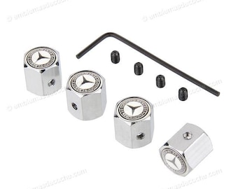 Mercedes Benz silver caps for tire valves wheels rims