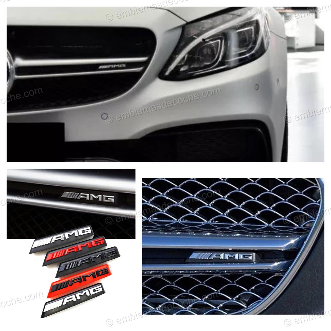 AMG Front Grille Emblem Panamericana Radiator Chrome Badge Mercedes C63 S63 GT63 | UK