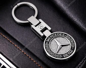Mercedes Keychain Luxury Metal Key Ring – Mercedes Benz Keychain –Premium Car Logo Keychain – Gift for Mercedes Owner – Luxury Car Accessory