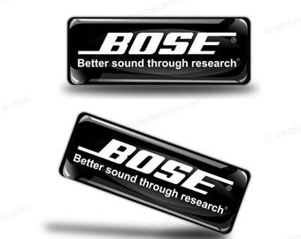 2 x Bose logo emblem for audio car vehicle sound equipment speaker sticker