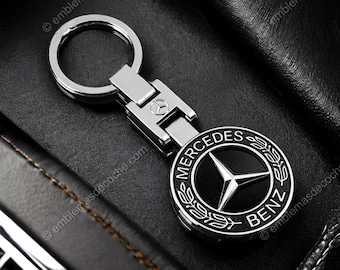 Mercedes Keychain Luxury Metal Key Ring – Mercedes Benz Keychain –Premium Car Logo Keychain – Gift for Mercedes Owner – Luxury Car Accessory