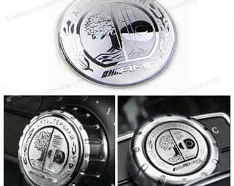 AMG Affalterbach 3D Logo Emblem for Multimedia Button 29mm Mercedes Benz Sticker