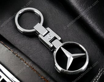 Mercedes Benz metal keychain with silver 3D logo