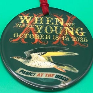 Panic At The Disco When We Were Young 2025 Porcelain Set List Ornament