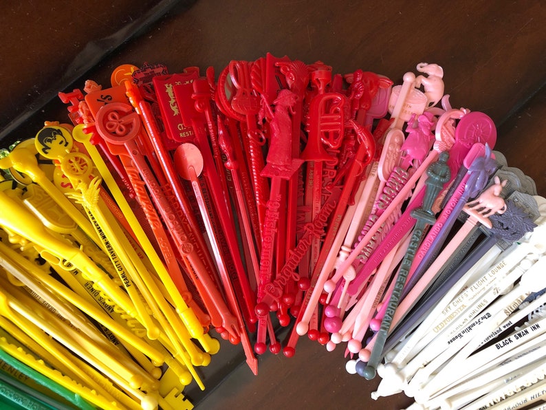 Vintage Swizzle Sticks Set of 15 30 or 50 Assorted Sizes Etsy