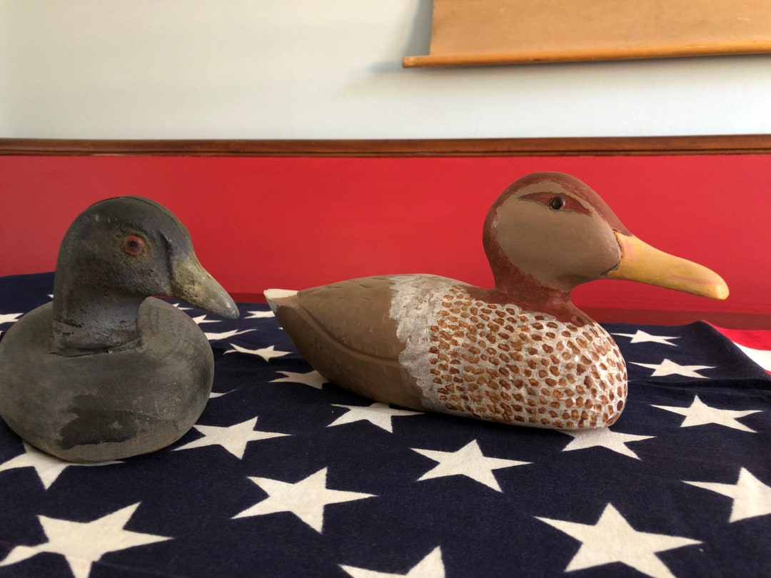 Vintage Decoy Duck Handcrafted Decoy Duck Very Unique Rustic Etsy