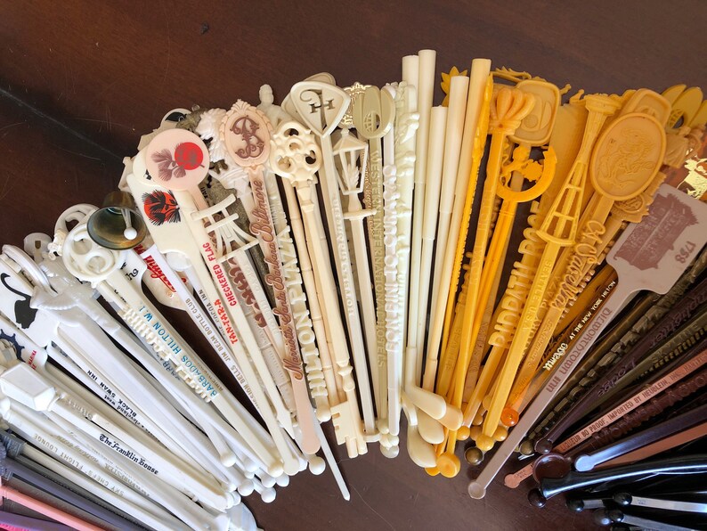 Vintage Swizzle Sticks Set of 15 30 or 50 Assorted Sizes Etsy