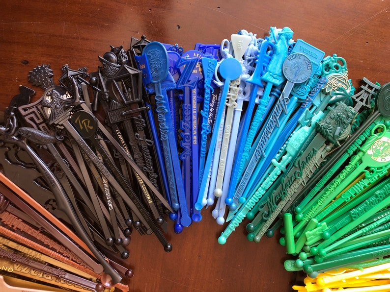 Vintage Swizzle Sticks Set of 15 30 or 50 Assorted Sizes Etsy