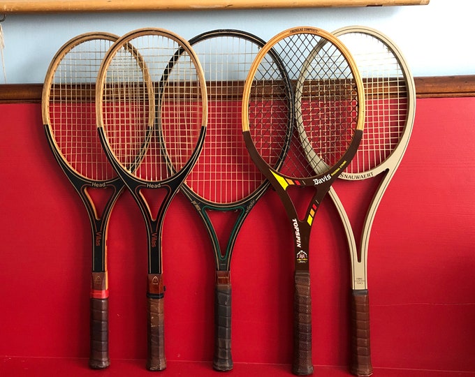 Vintage Tennis Racquets Davis Topspin Diagonal Strung Head Vilas ...