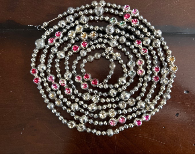 Mercury Glass Garland Silver Mercury Glass Christmas Garland Etsy