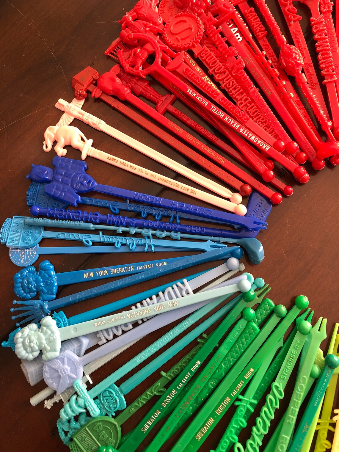 Vintage Swizzle Sticks Set of 15 Assorted Colors and Etsy