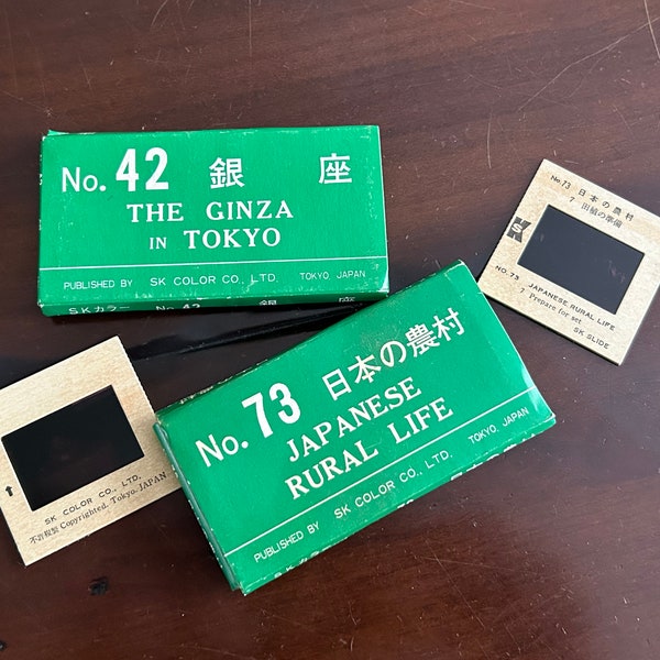 Vintage Japan Souvenir Slides Japan Rural Life Tokyo Ginza Travel Slides 1960s